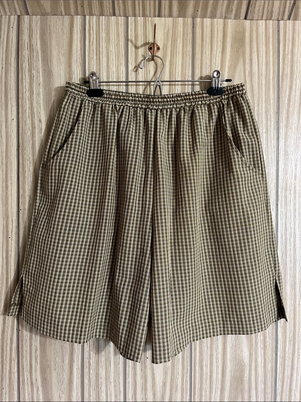 Vintage Claire France Plaid High Waisted Shorts - Size 18 (XL / 2XL)